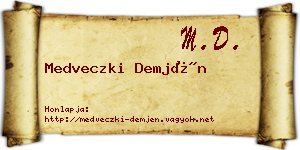 Medveczki Demjén névjegykártya
